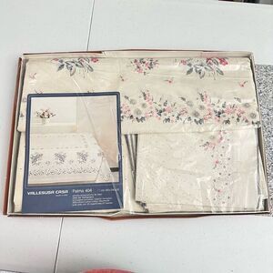 Vallesusa Casa Made in Italy Palma 404-1 Table Cloth & 12 Napkins Set NEW Vintge